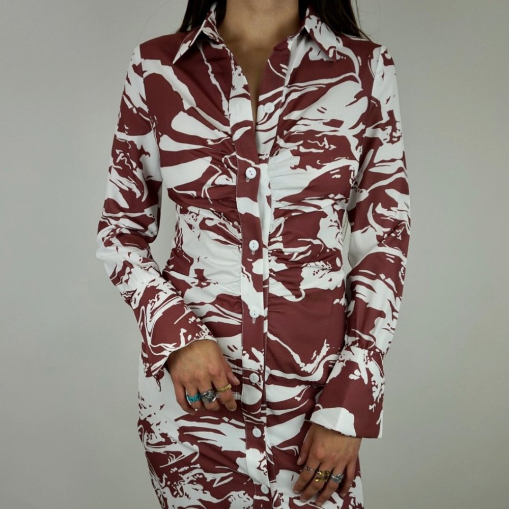 Abstract Midi Dress